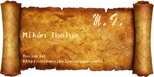 Mikán Ibolya névjegykártya